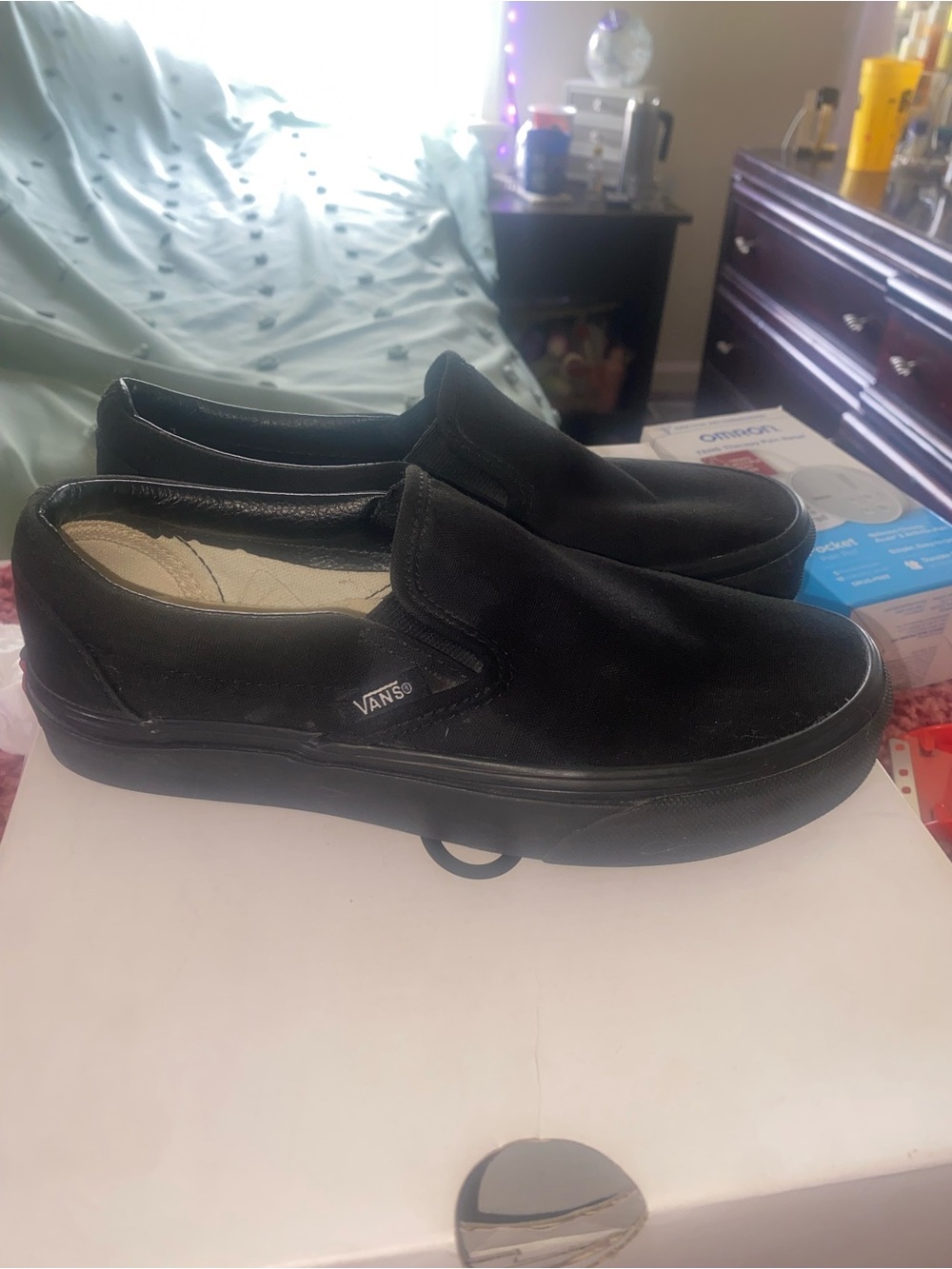 Vans Black Classic Slip-On Canvas Loafers